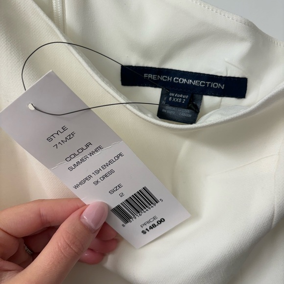 NEW French Connection White Envelope Dress - Picture 3 of 5